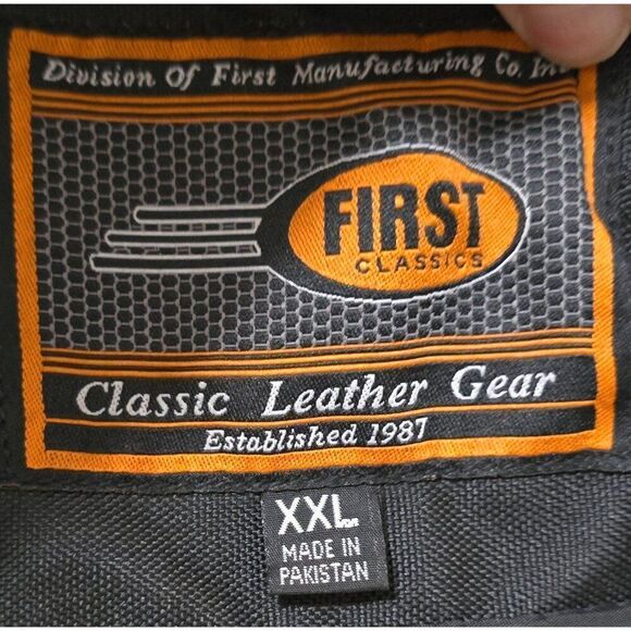 Mens First Classics Iron Pony Leather Motorcycle Chaps With Studs & Buckles Blac - Picture 12 of 16